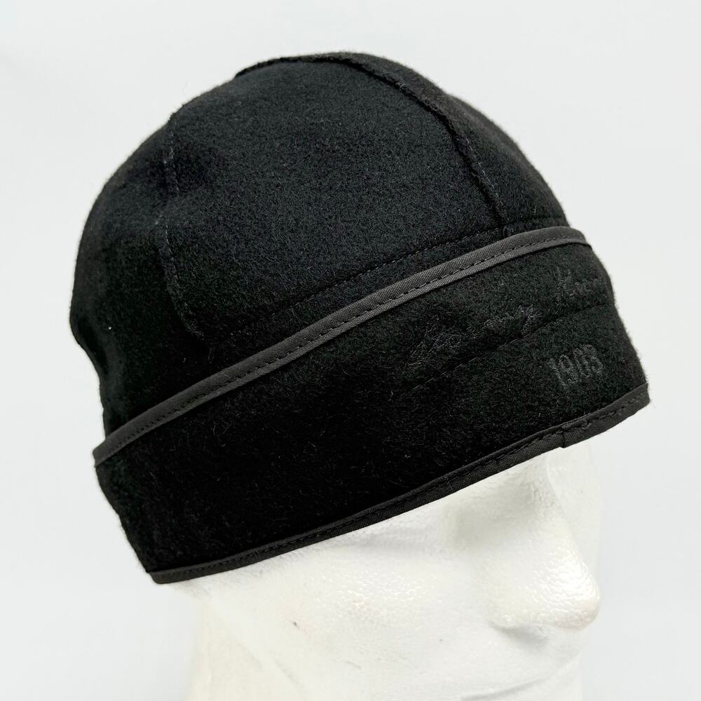 Stormy Kromer Brimless Hat Cap Size 7 1/8 Wool Blend Black Tie Back Beanie USA